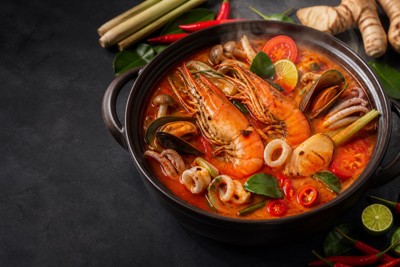 酸辣鲜香的 Tomyam 海鲜锅